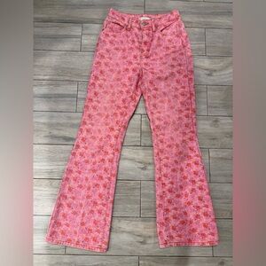 Floral Pink Women's Jeans